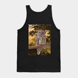 Tawny Owl Artwork Tank Top